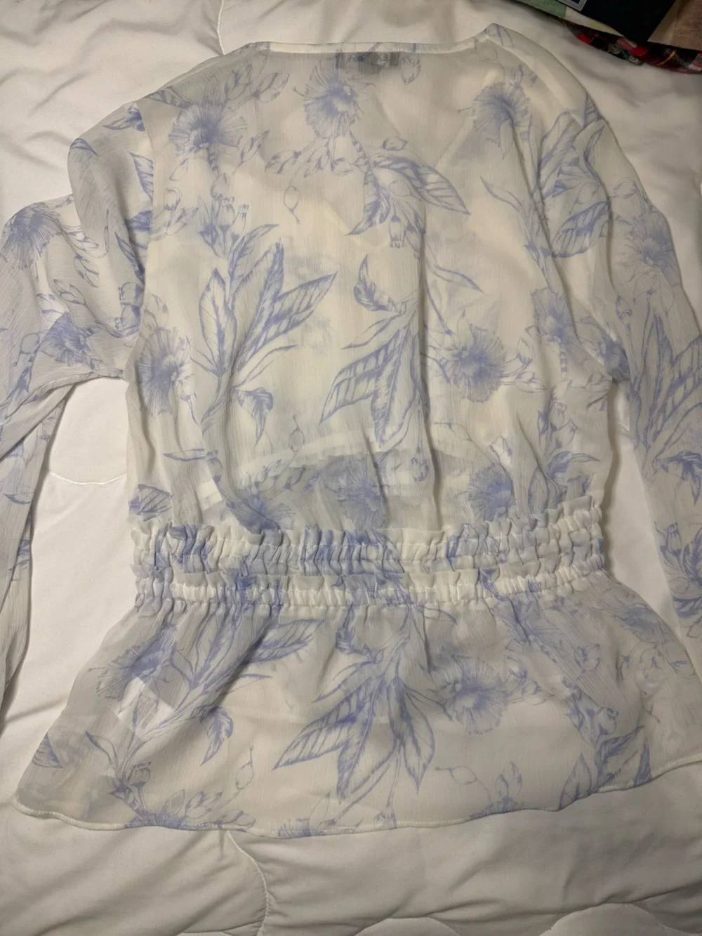 Express Blue and White Floral Bed Duvet Cover